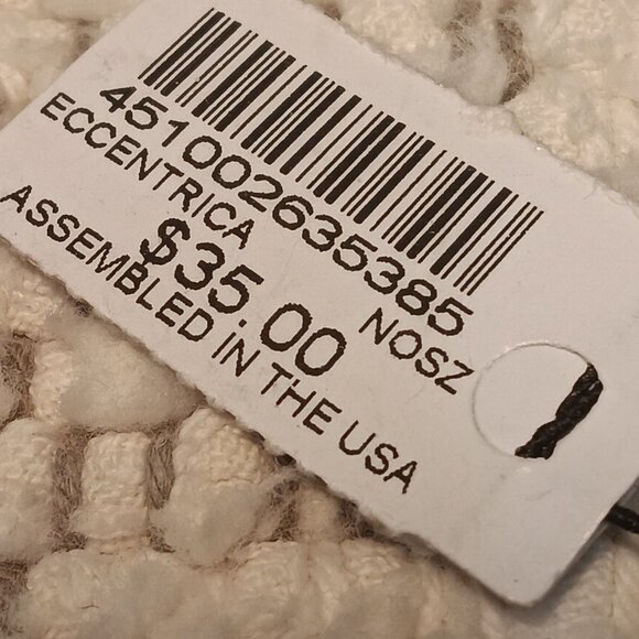 Chico's 'Eccentric' leather & gunmetal asymmetrical ring pendant necklace - NWT - Picture 9 of 12